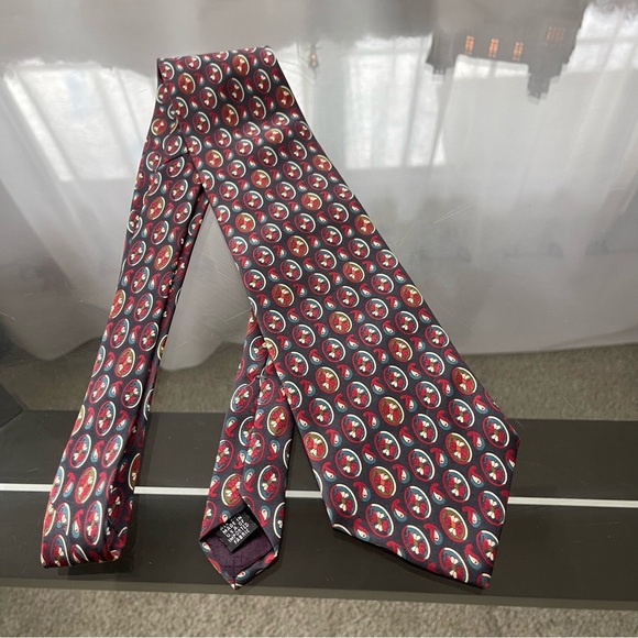 Dior Other - Christian Dior Monsieur Silk Geometric Tie 4x57 Red Black Preppy